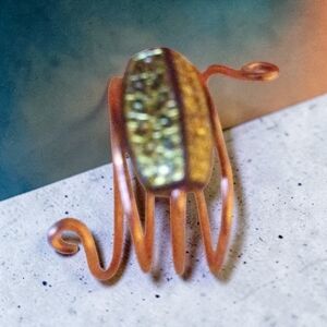 Elegant Gold and Brown Women's Ring